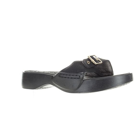 Dr. Scholl's Womens Rock On Max Black Slides Size 9 Medium (B, M) - Picture 2 of 4